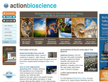Tablet Screenshot of actionbioscience.org